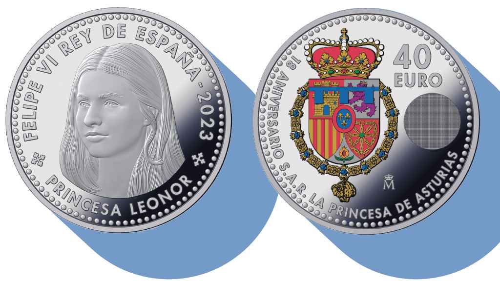 Anverso  y reverso de la moneda de la infanta Leonor.