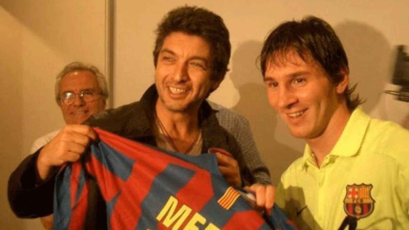 Imagen antigua de Leo Messi con Ricardo Darín.