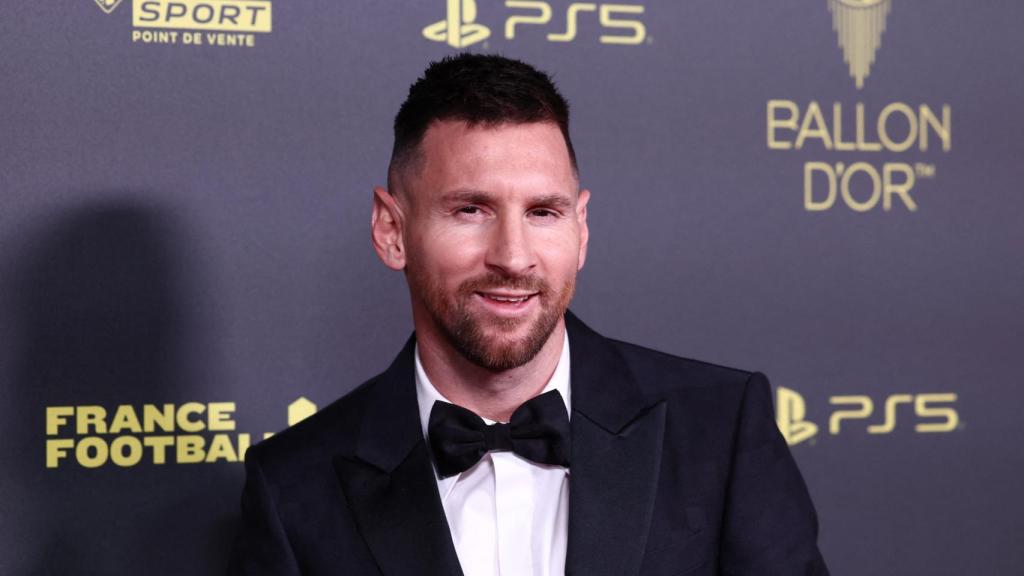 Messi, en la alfombra roja del Balón de Oro
