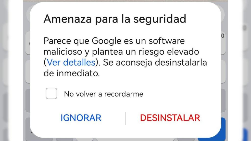 El mensaje que aparece a los usuarios de móviles Huawei cuando abren la app de Google