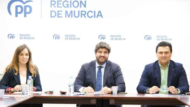 Fernando López Miras, este lunes, en el Comité de Dirección del PP de la Región de Murcia.