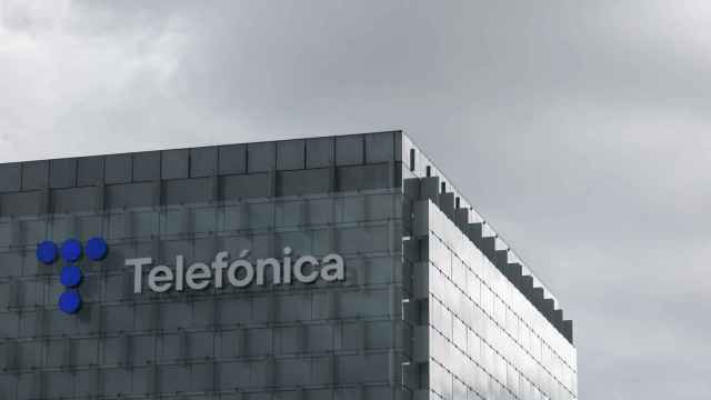 Facha de la sede de Telefónica en Madrid.