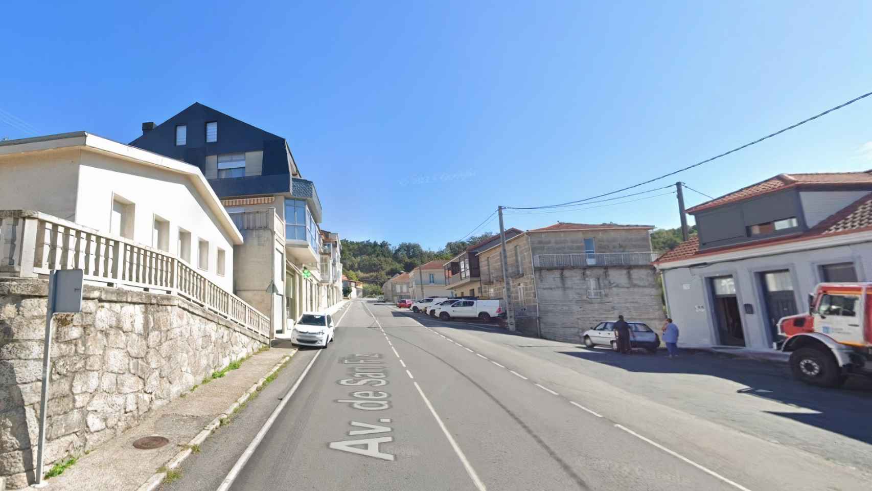 Avenida de San Fiz, en Vilar de Barrio (Ourense).