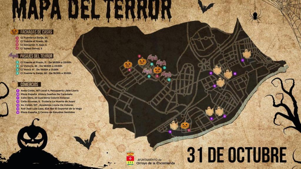 Mapa del terror en Arroyo de la Encomienda