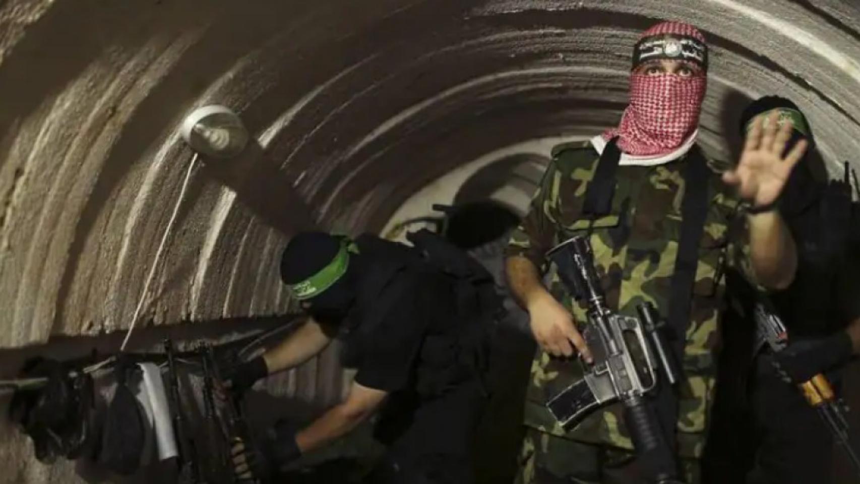 Imagen de Hamás en los túneles de Gaza.