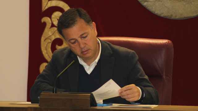Manuel Serrano, alcalde de Albacete, este martes en el Pleno del Ayuntamiento