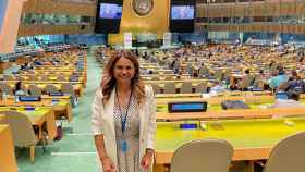 Erika Torregrosa en la sede la Organización de las Naciones Unidas.