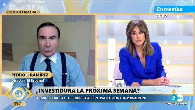 Pedro J. Ramírez este martes en 'La Mirada Crítica' de Telecinco.