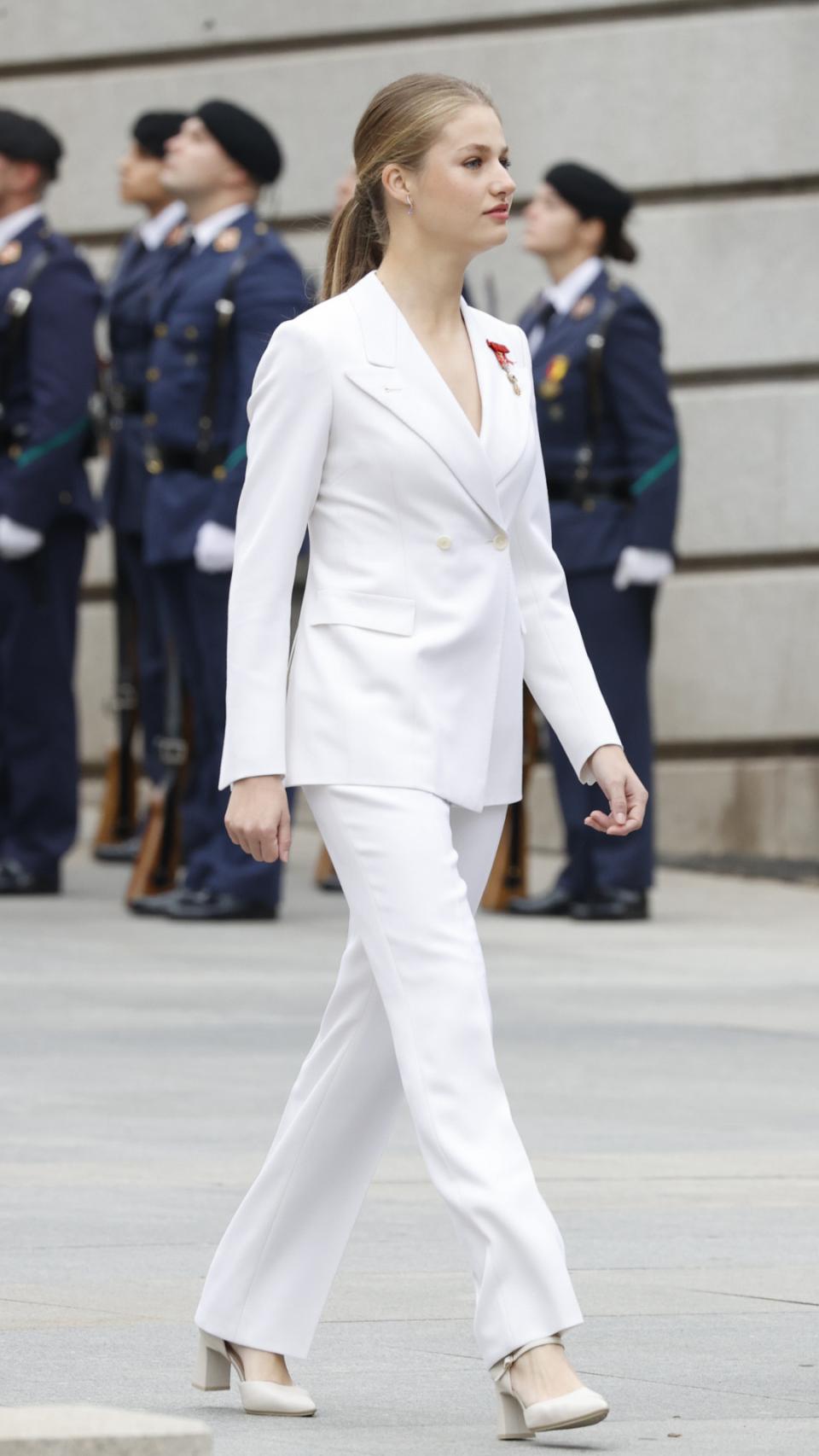La Princesa de Asturias a su entrada al Congreso de los Diputados.