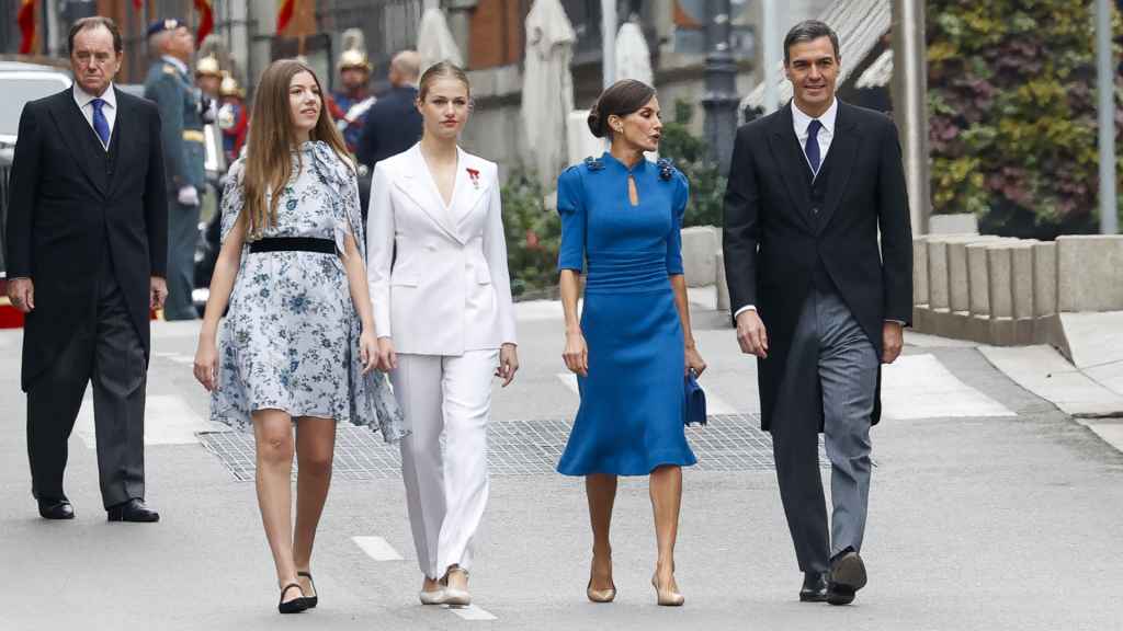 La Familia Real, en su camino a las Cortes.