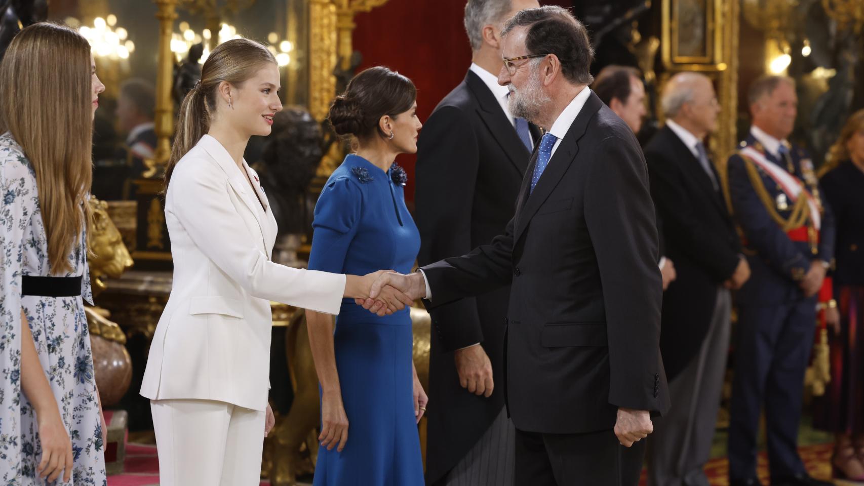 Leonor y Mariano Rajoy.