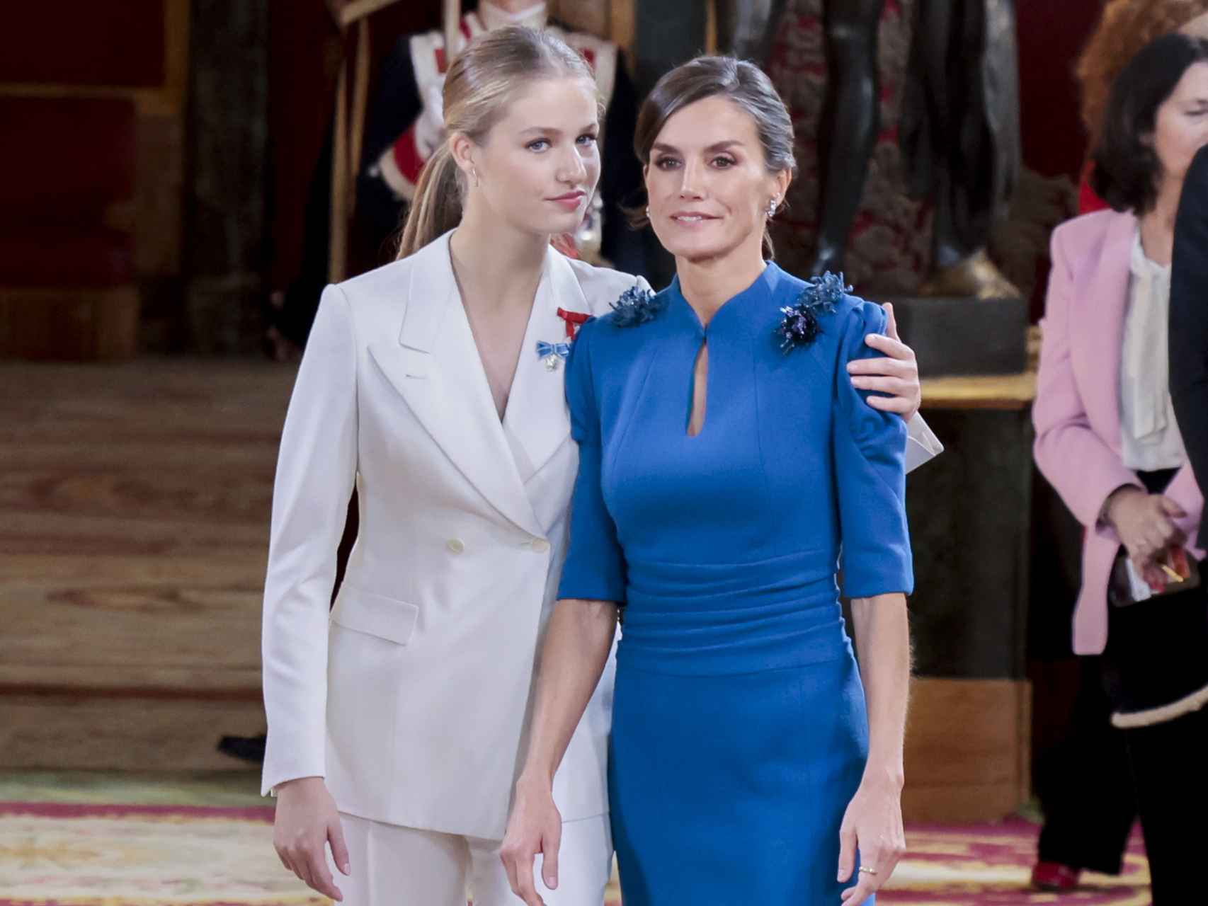Madre e hija, en el Palacio Real.
