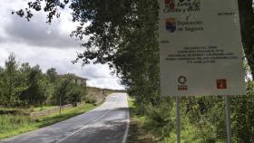 Imagen de una de las carreteras reforzadas por la Diputación de Segovia.