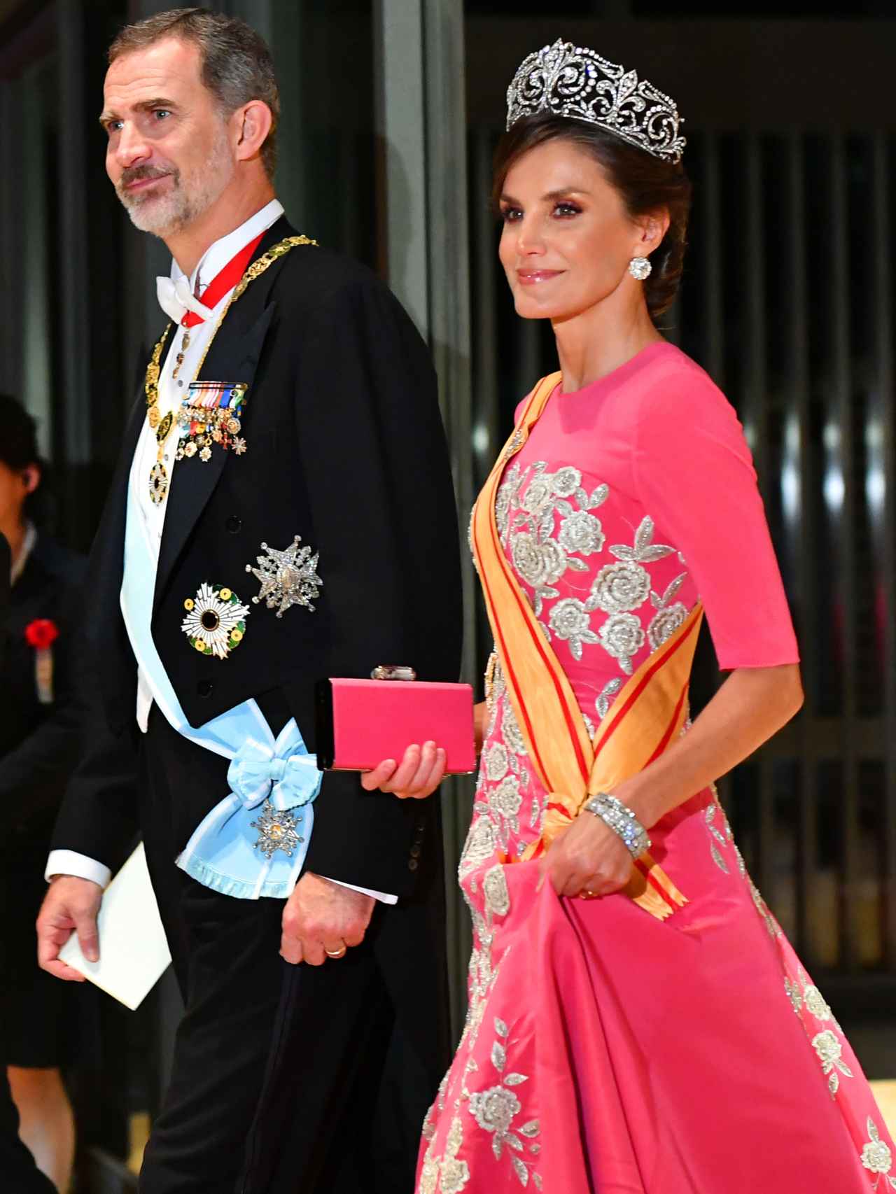 La reina Letizia y el rey Felipe VI, en la entronización de Naruhito.
