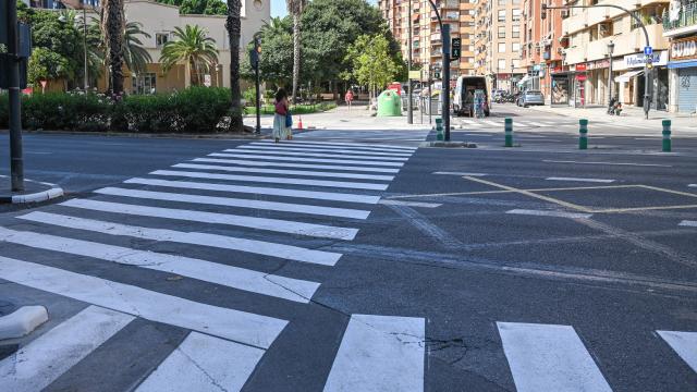 Cruce de la Avenida Pérez Galdós con Giorgeta en Valencia. EE