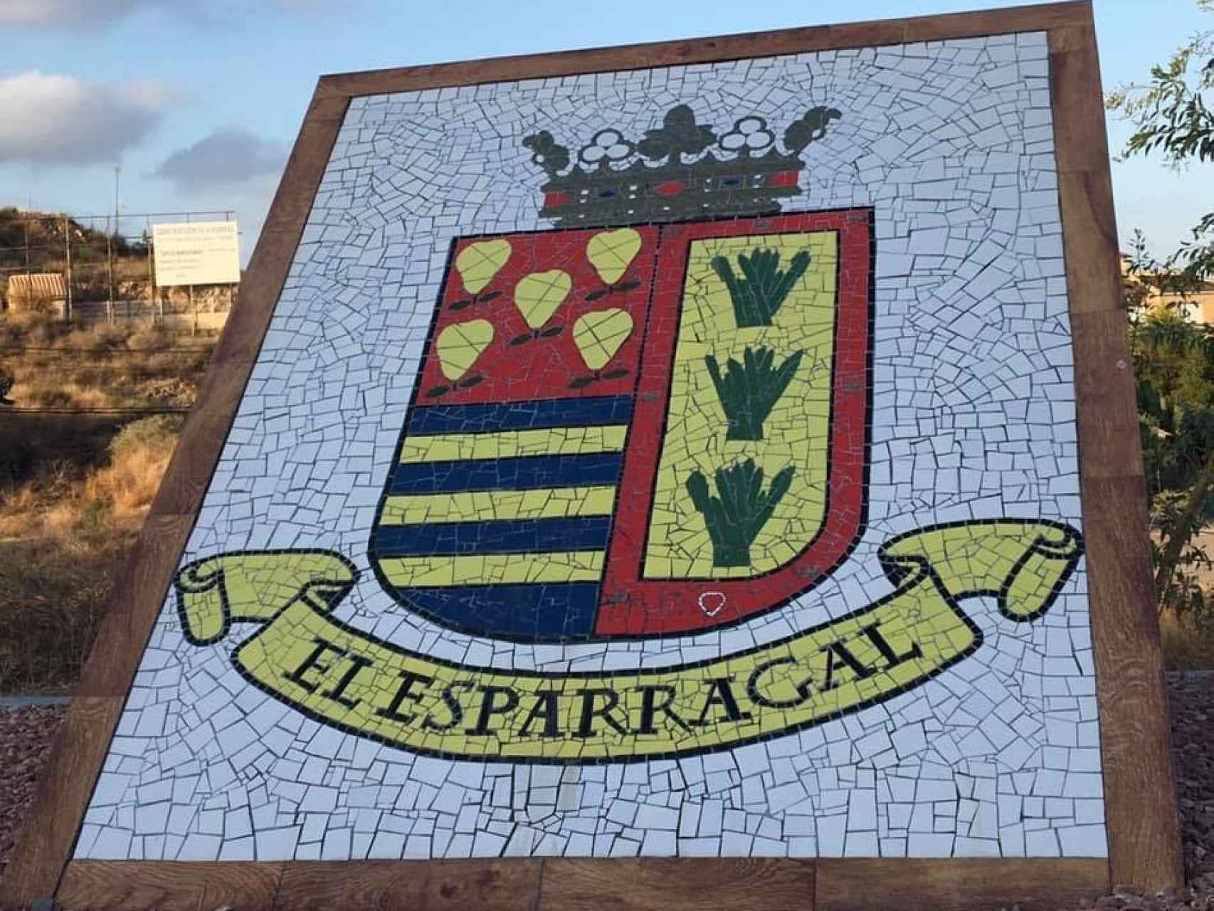 La señal de entrada a la pedanía murciana de El Esparragal donde estaba la casa del anciano denunciado por acoso sexual.