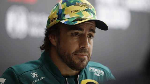 Fernando Alonso, en su comparecencia antes del GP de Sao Paulo.