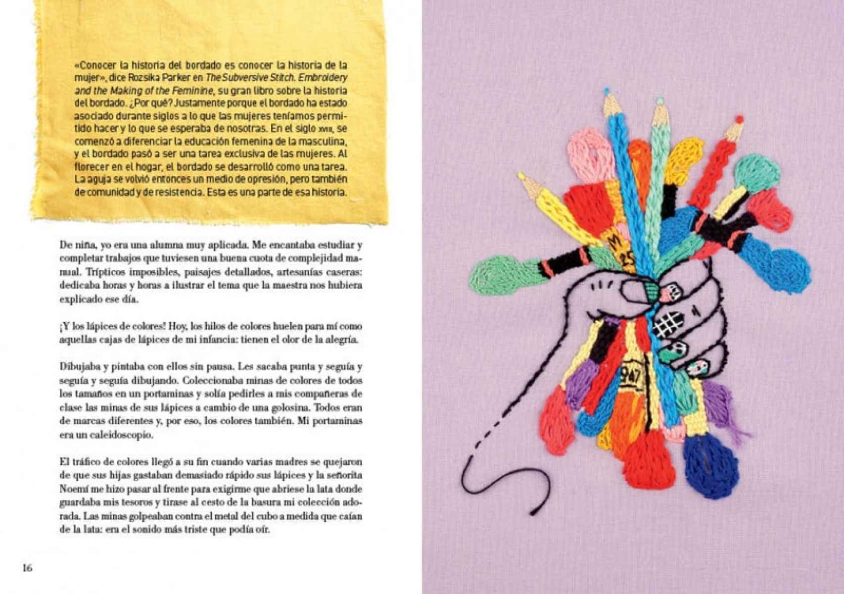 Interior del libro Diario de una bordadora (Lumen, 2023).