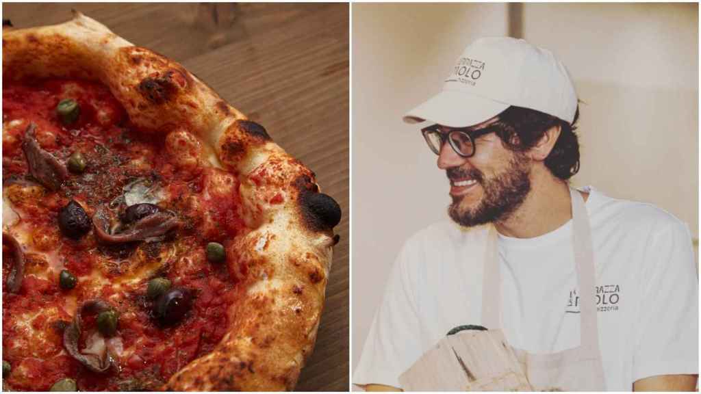 Paolo di Ianni, a la derecha, y una de sus creaciones culinarias, a la izquierda.