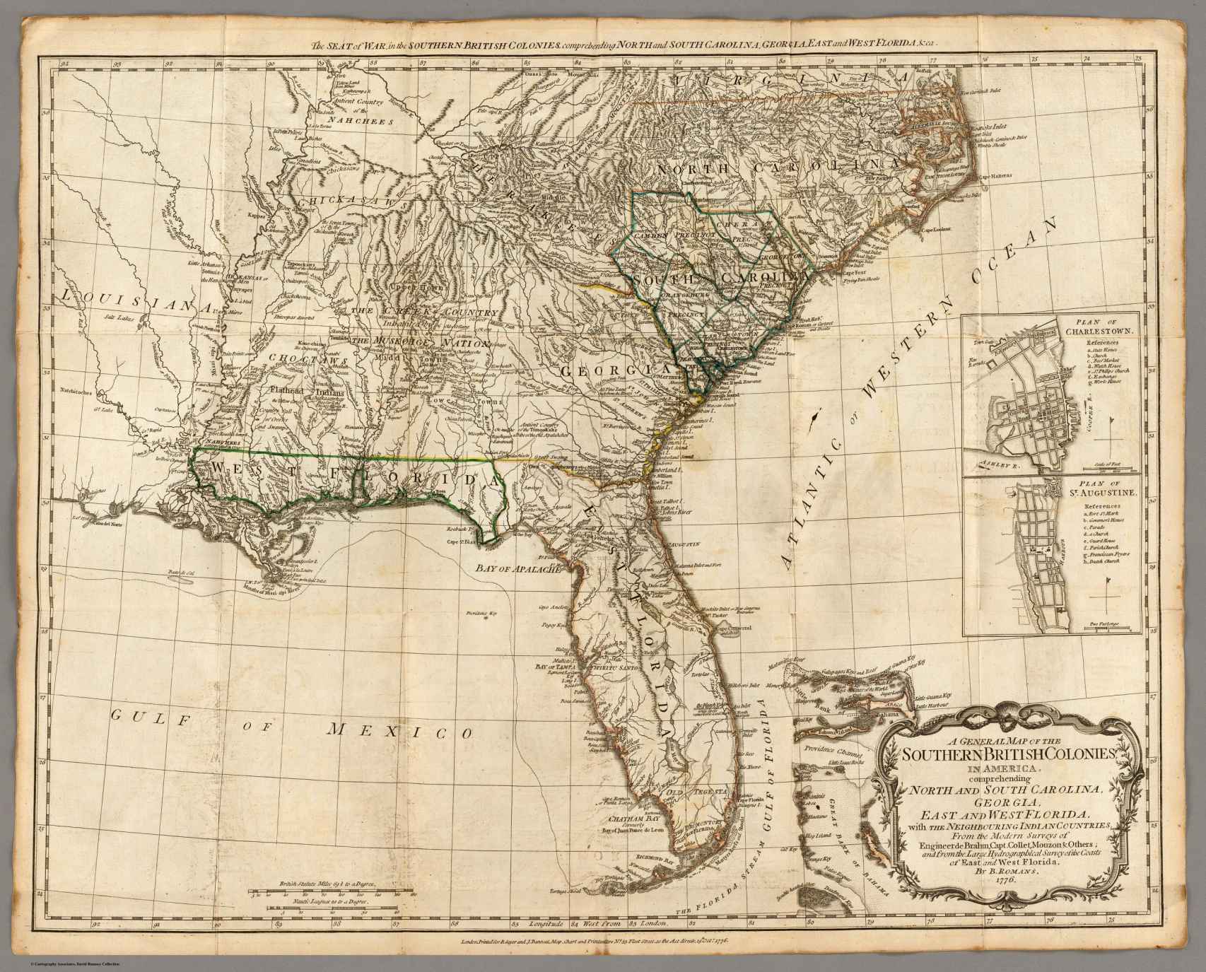 Sureste norteamericano en 1776.
