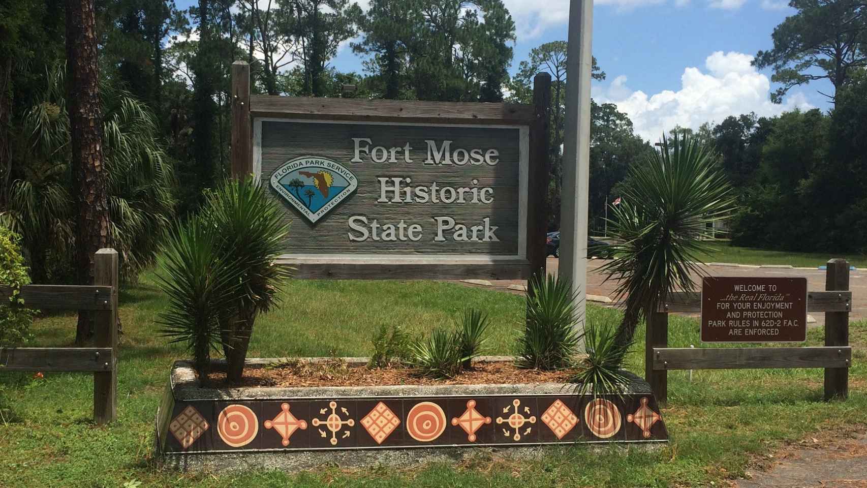 Entrada a Fort Mosé, en la actualidad.