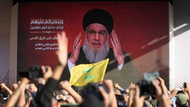 El líder de Hezbolá en Líbano, Hassan Nasrallah, se dirige a sus seguidores en Beirut.
