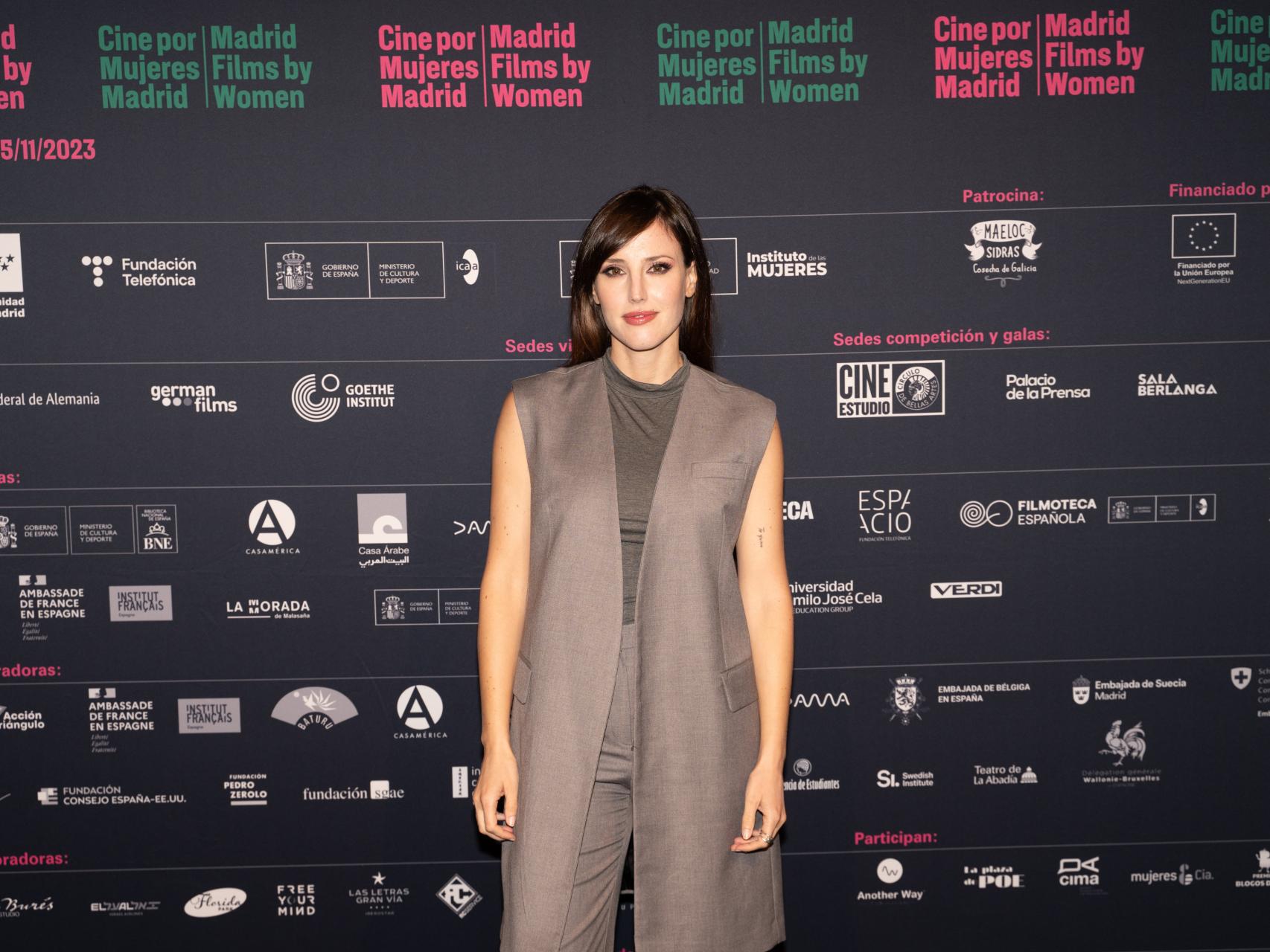 Natalia, en el photocall del festival Cine por Mujeres Madrid.