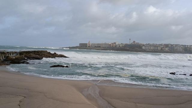 El mar esta mañana en A Coruña