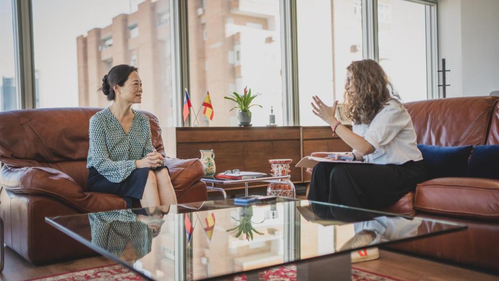 Vivia Chang, embajadora de Taiwán en España durante su entrevista con El Español.