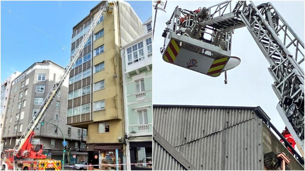 Dos de las actuaciones de bomberos este sábado.