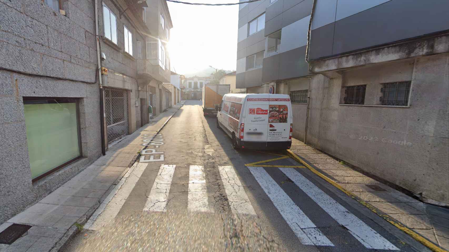 Carretera EP-8002 en Caldas de Reis (Pontevedra).