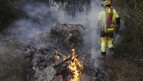 El incendio de Montitxelvo encara su tercer día, sin control y con el viento en contra. Efe / Natxo Francés