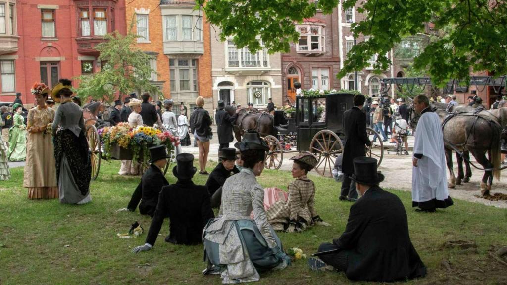 Rodaje en exteriores en 'La edad dorada'