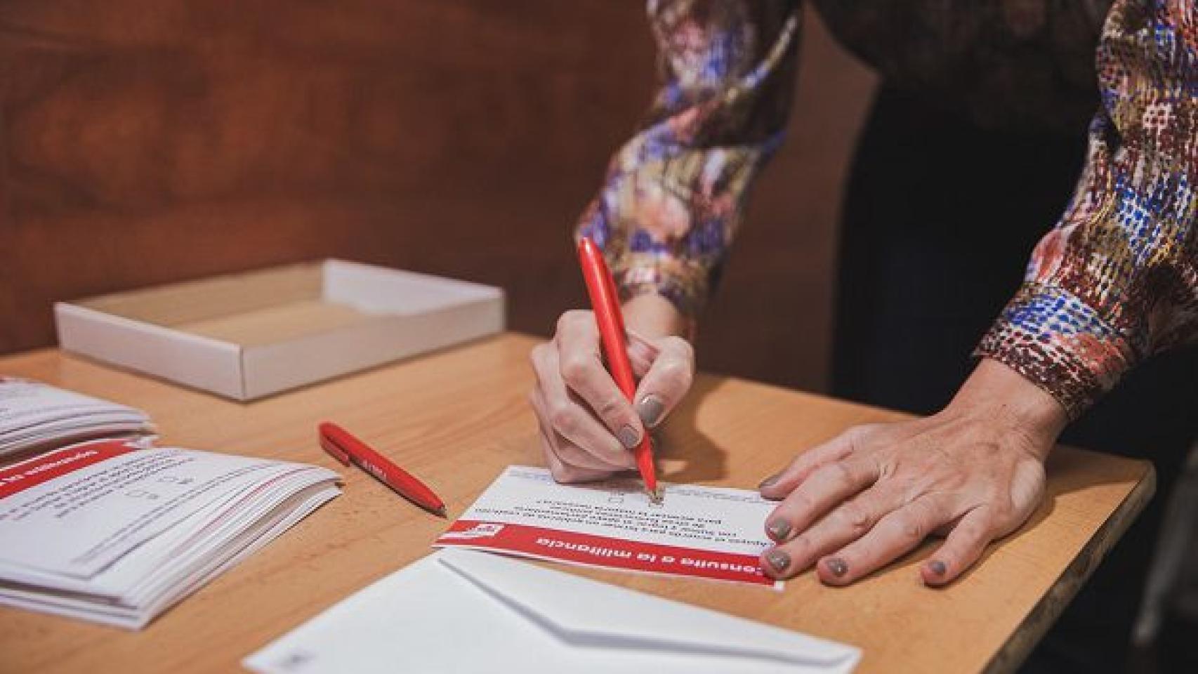 Votación de los militantes del PSOE