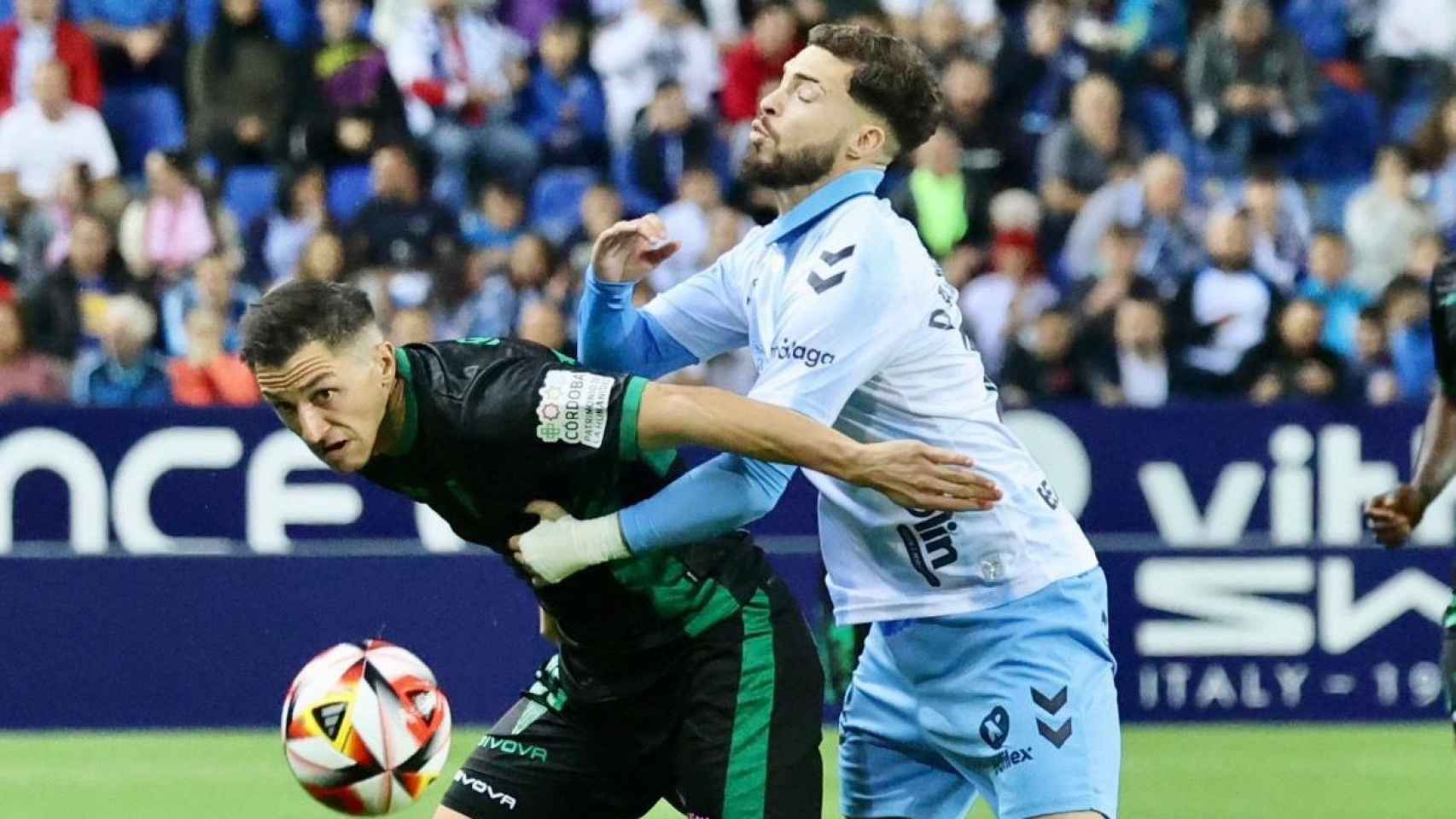 Dani Sánchez durante el Málaga CF vs. Córdoba