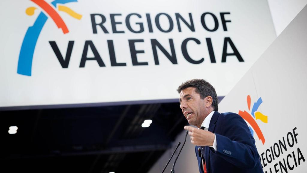 El presidente de la Generalitat, Carlos Mazón, en la feria de turismo internacional de Londres