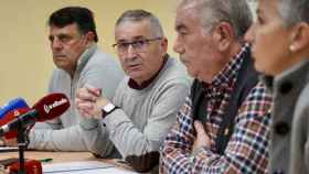 Los representantes de UPA-COAG Castilla y León en una rueda de prensa
