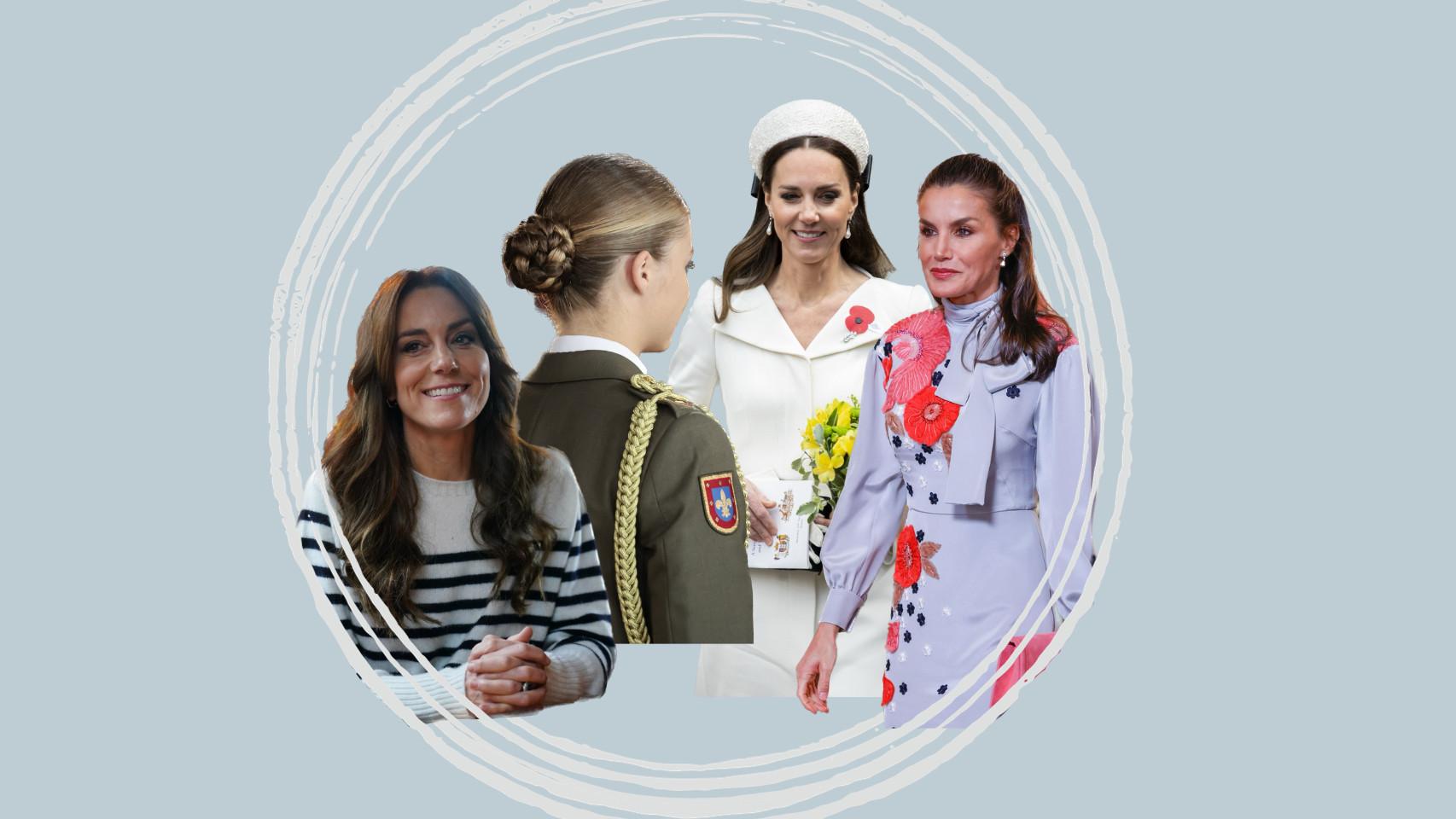 De los recogidos de Leonor, a las ondas de Kate Middleton: los 8 peinados que puedes recrear para sentirte una 'royal'