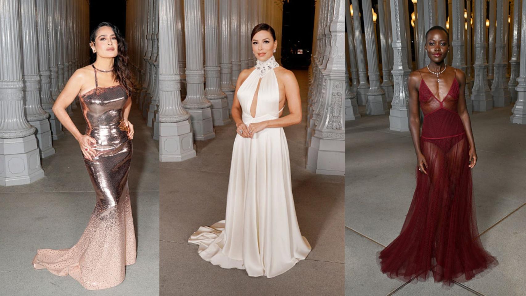 Selma Hayek, Eva Longoria y Lupita Nyong'o en la gala LACMA 2023