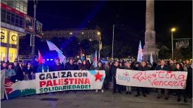 Concentración en apoyo a Palestina en A Coruña