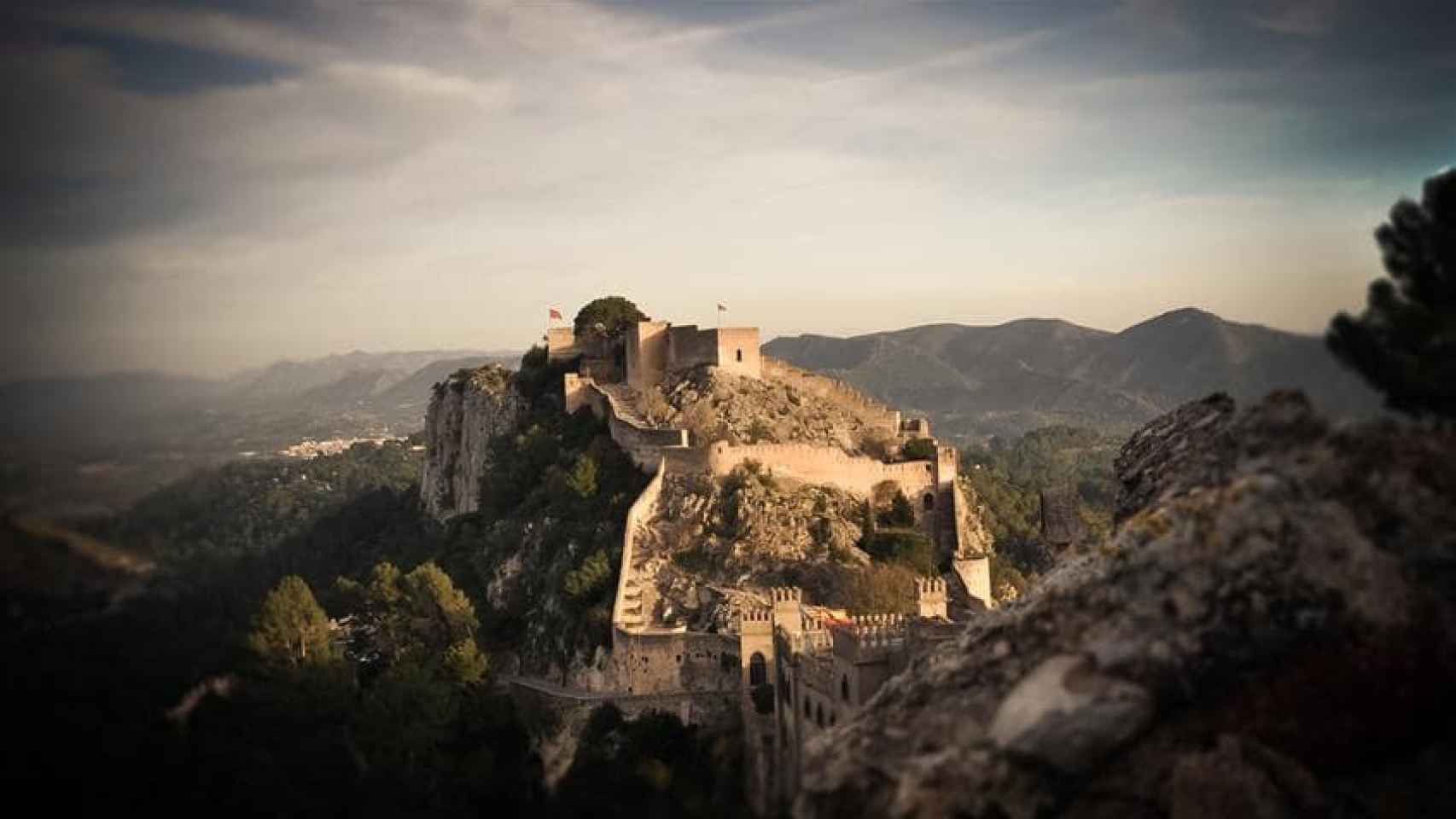 Panorámica del castillo de Xàtiva.