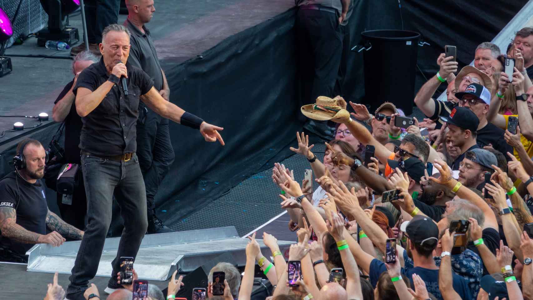 Bruce Springsteen en un concierto en Reino Unido.