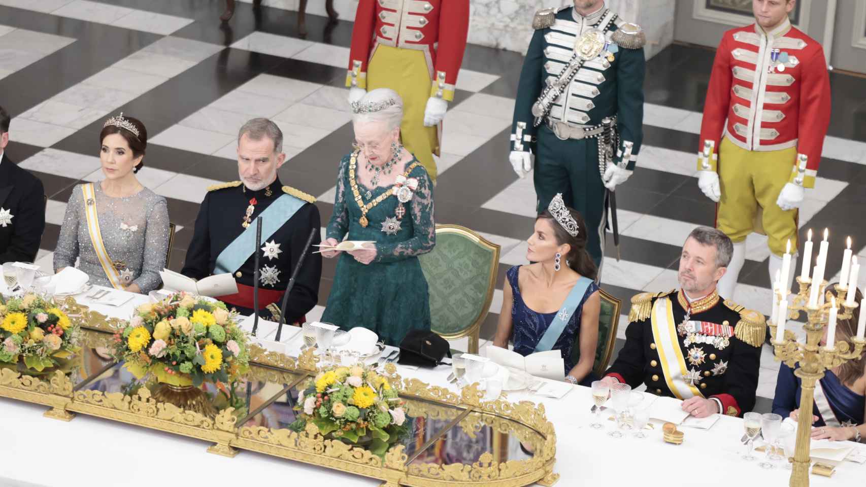 Imagen de la cena de Estado por la visita de los reyes de España.