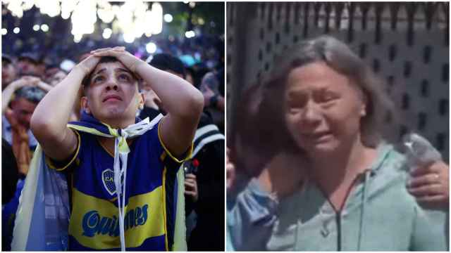 Un aficionado de Boca Juniors y la madre de la víctima