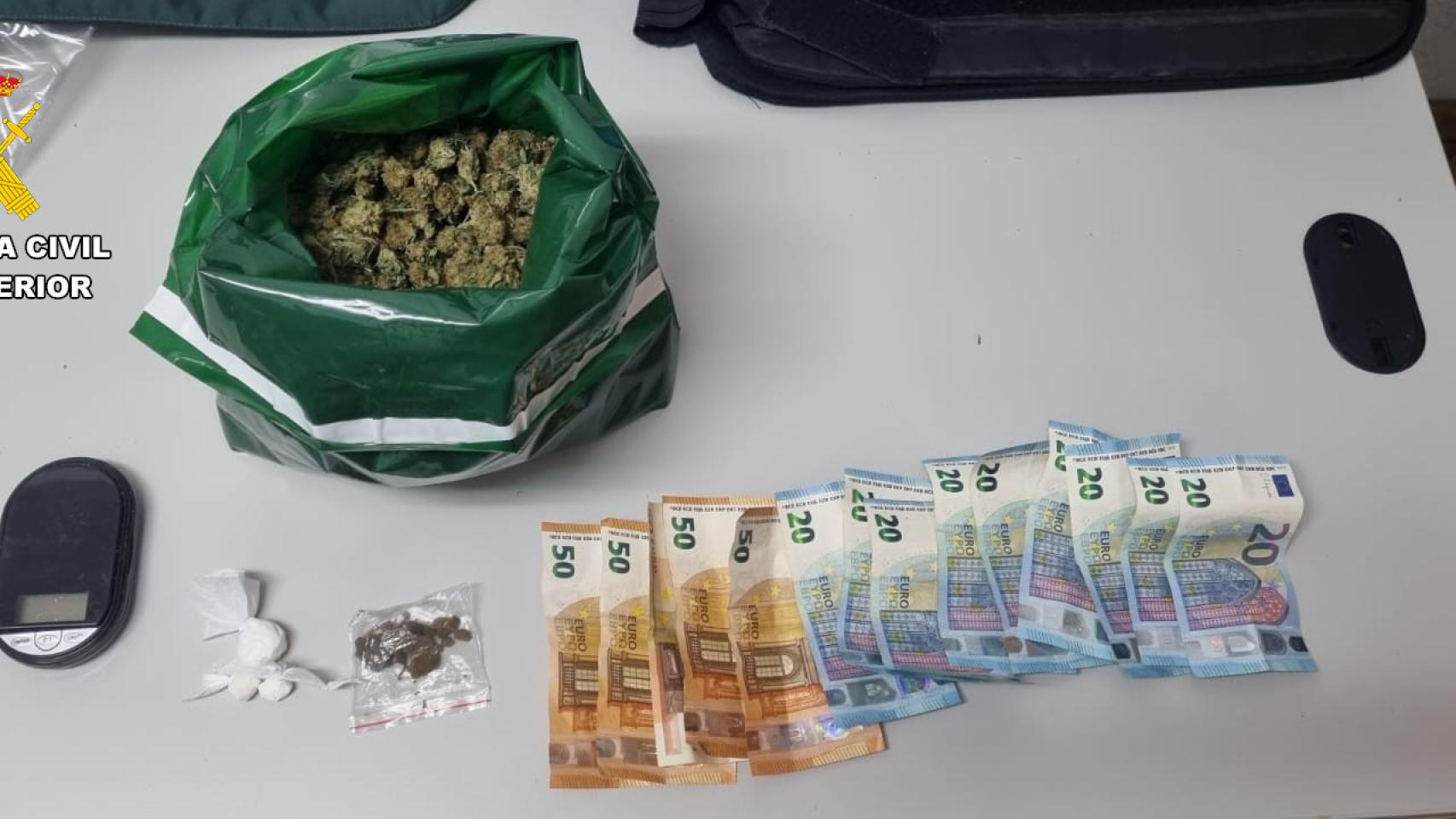 Droga incautada por la Guardia Civil en Ciudad Rodrigo