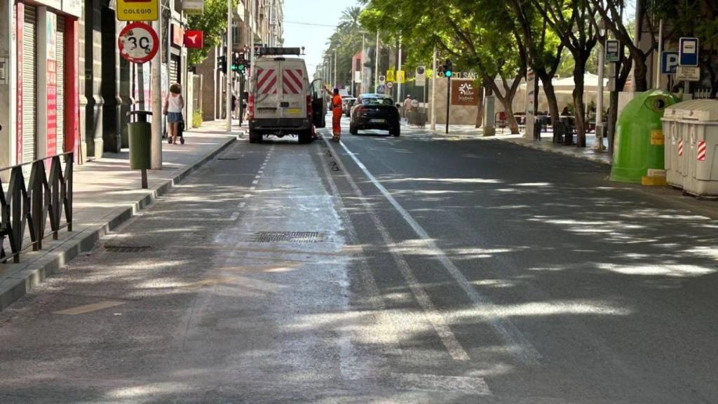 Una carretera de Elche.