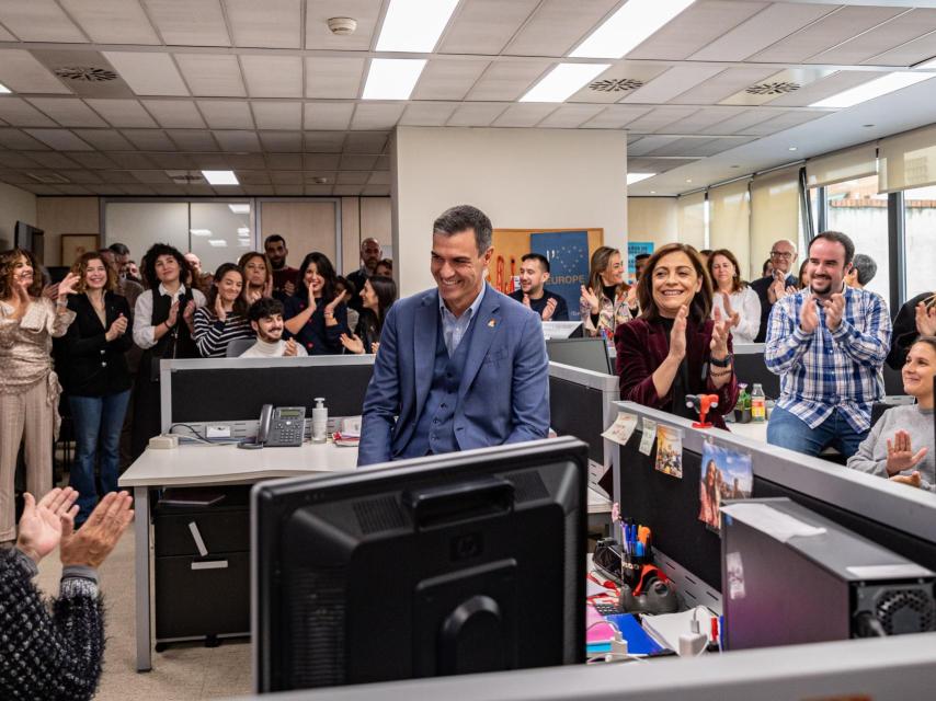 Pedro Sánchez, ayer miércoles en la sede socialista de Ferraz.