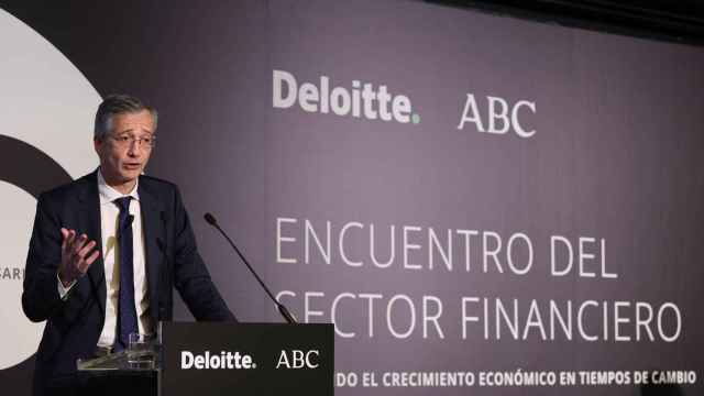 Pablo Hernández de Cos, gobernador del Banco de España, durante el 30 Encuentro del Sector Financiero de Deloitte y ABC.