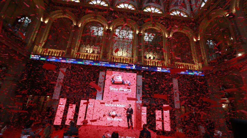 Acto de salida a Bolsa de Línea Directa en el Palacio de la Bolsa de Madrid.