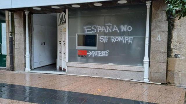 Sede del PSOE de Ferrol, esta mañana